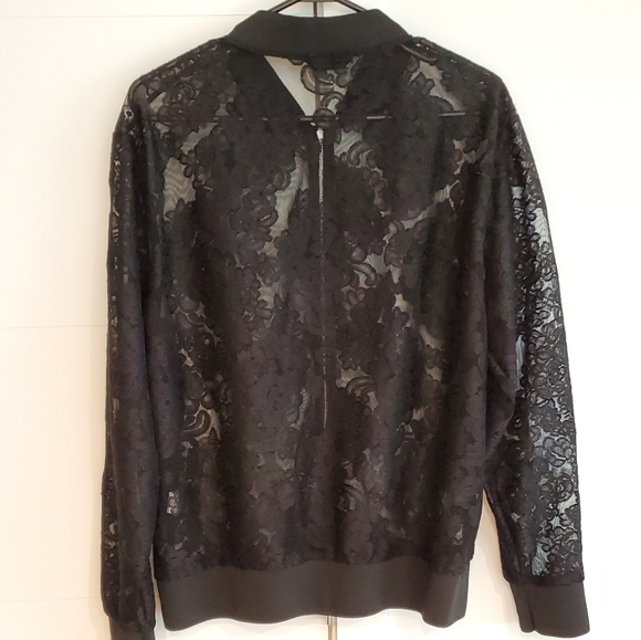 Plus Lace Bomber Jacket - New - Picture 4 of 4
